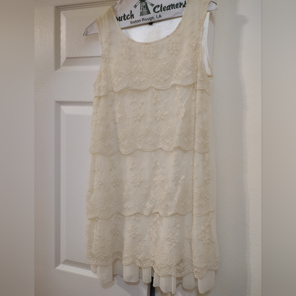 Cream Color Lace Dress US Size 4 EU 36